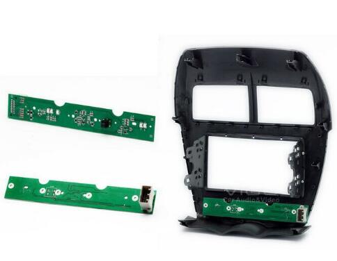 Double Din Car Radio Fascia for Mitsubishi ASX RVR Stereo Facia Dash CD Trim Installation Kit Frame