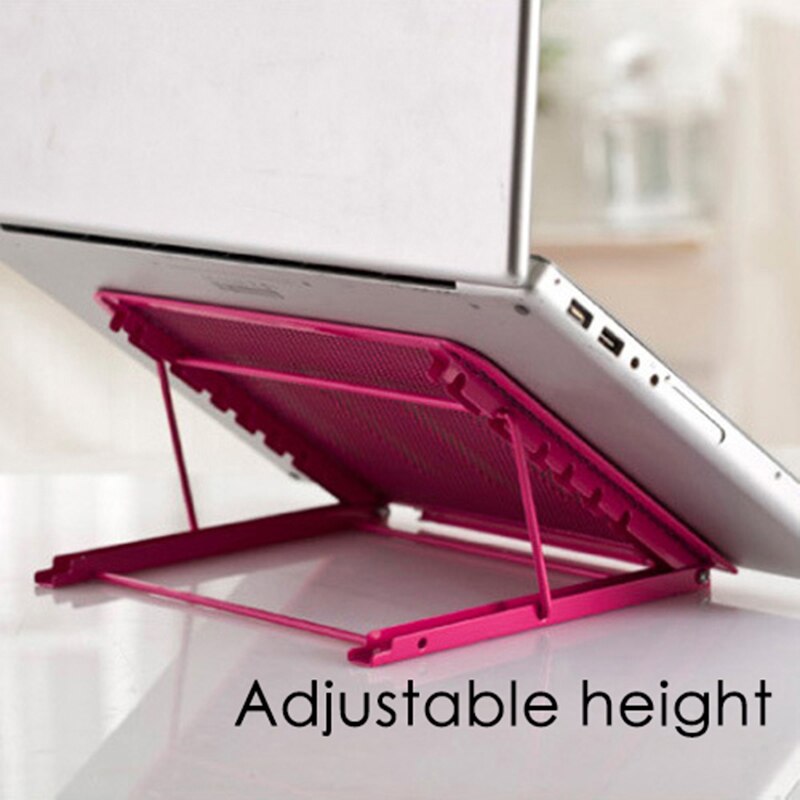 Mesh Geventileerde Verstelbare Laptop Stand Houder Koeler Folding Portable Voor Laptop Notebook Tablet Verstelbare Notebook Stand