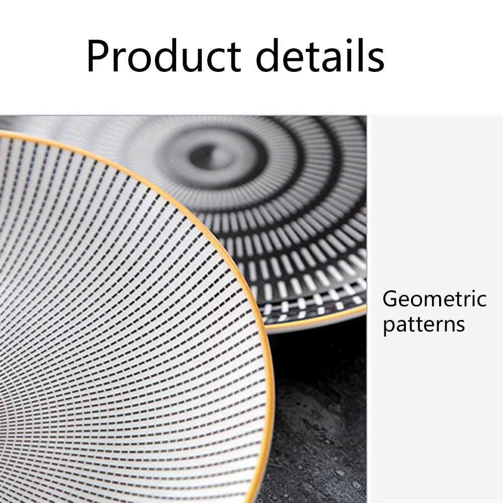 Geometrische Serie Westerse Voedsel Plaat Keramische Ontbijt Fruitschaal Restaurant Decoratie Opknoping Plaat Keuken Benodigdheden