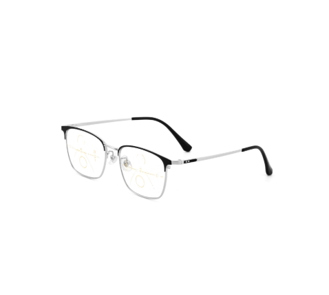 Can See Far To See Near A Body Progressive Multi-focus Anti-blue Light Two-color Reading Glasses: XS/S / Yellow