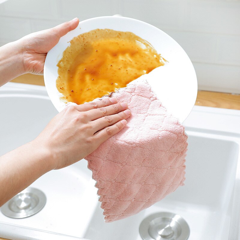 Paño de limpieza de microfibra absorbente, lote de 8 unidades, trapo de cocina, trapo, toalla de limpieza, plato de tela, trapo de limpieza, toalla de cocina