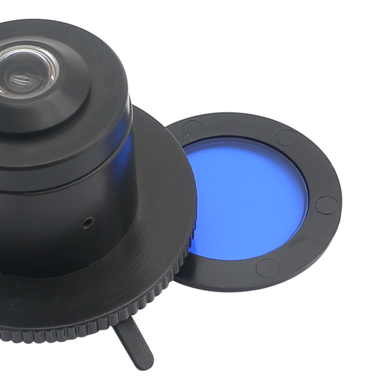 Filtros de microscopio opcionales, vidrio óptico esmerilado transparente, verde, azul, amarillo, blanco, rojo, 32, 35, 42, 45mm, 5 piezas