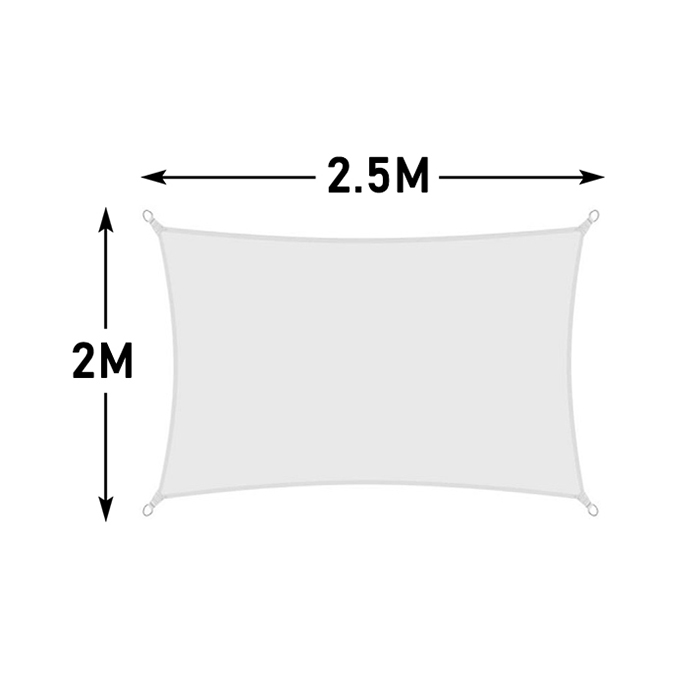 White All size 420D Waterproof Sun Shade Sail Square Rectangle Triangle Garden Terrace Canopy Pool Shade Camp Hiking Yard Awning: 2x2.5m