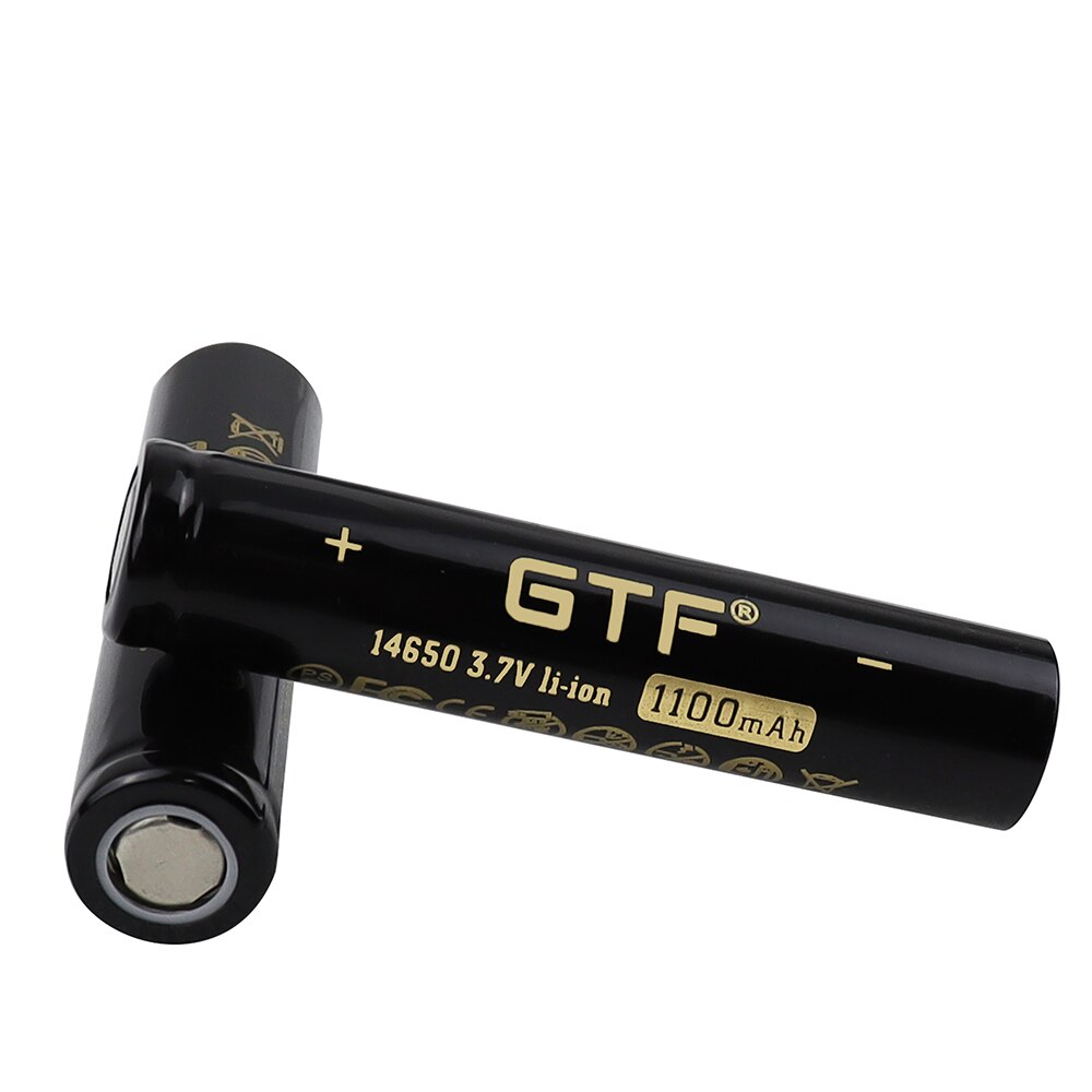 GTF 3.7V 14650 battery 1100mah 3.7V Li-ion battery rechargeable battery with flat top