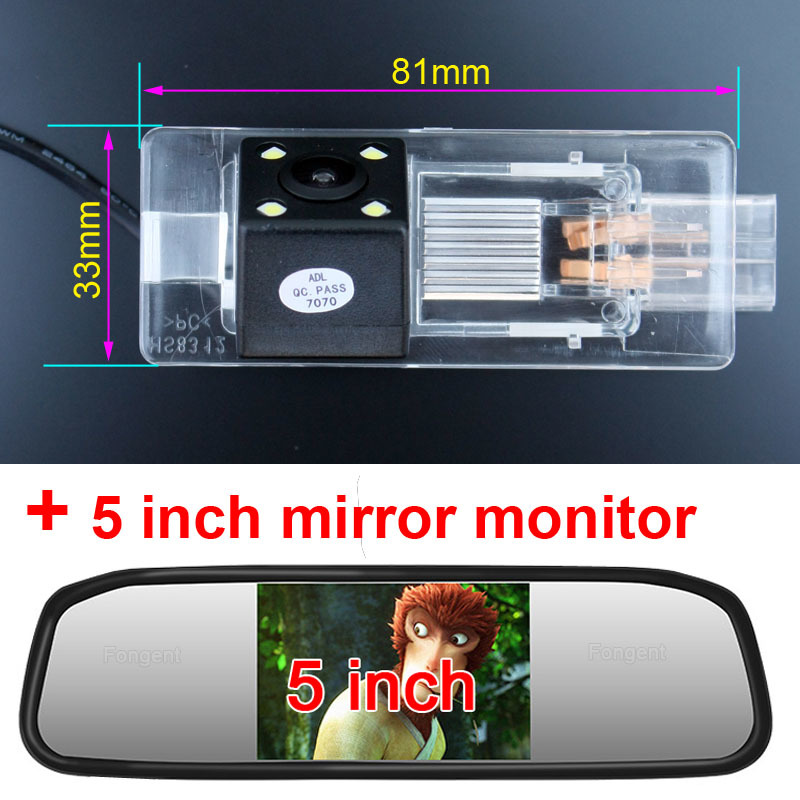 For Renault Fluence Clio 4 Captur Reverse Rear View Wireless Parking Back Up Off OAutomobile Camera Monitors: with monitor 3