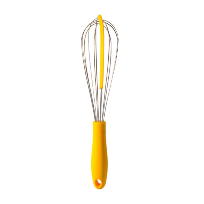 Herramientas de cocina de silicona resistentes al calor, espátula antiadherente, tenacillas giratorias, cuchara para sopa, pala, cepillo de aceite, caja de almacenamiento de utensilios de cocina: Egg beater