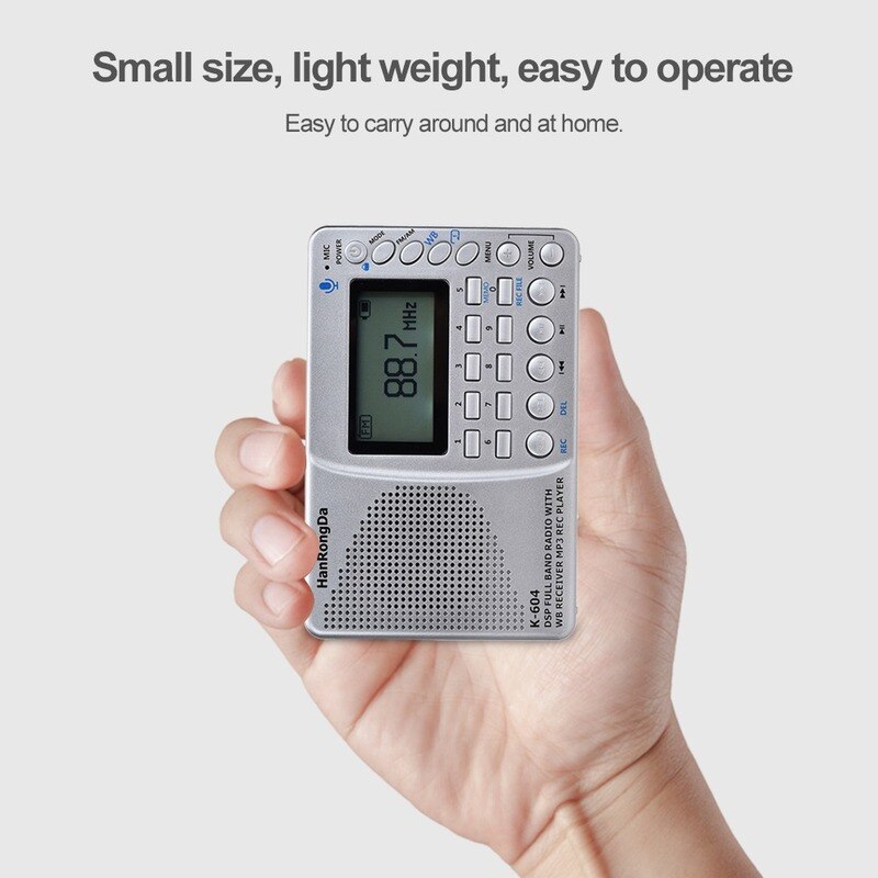 Portable Radio AM FM Stereo WB with Time Display C... – Vicedeal