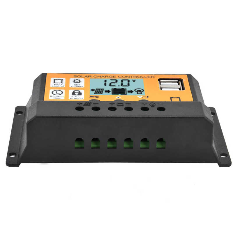 Solar Charge Controller Solar Panel Charge Controller Charging Control Regulator Smart Charge Controller LCD Display for