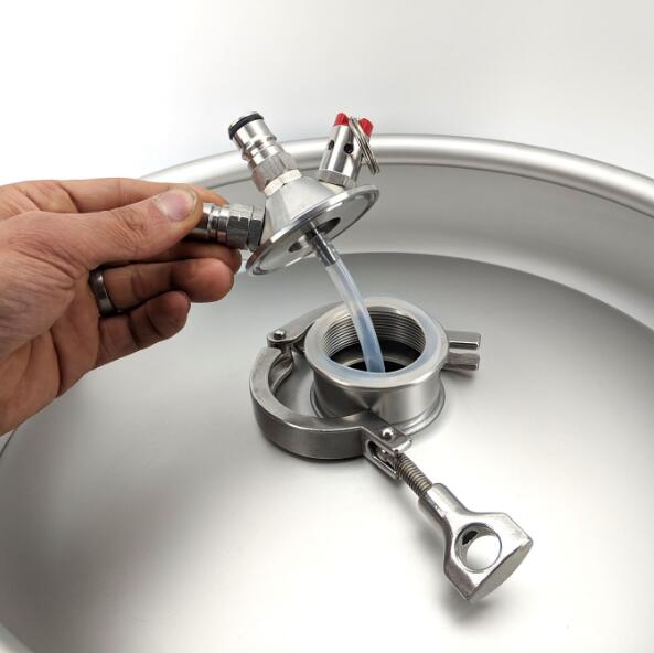 BALL LOCK TAPPING HEAD TO 2INCH TRI-CLOVER (COMMERCIAL KEG ADAPTOR)