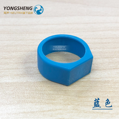 YS-CCR YONGSHENG For YS136N / YS137N XLR Plug Color Ring Multi-color Roll-proof Ring Marking Ring 10 colors: BLUE / 10PCS