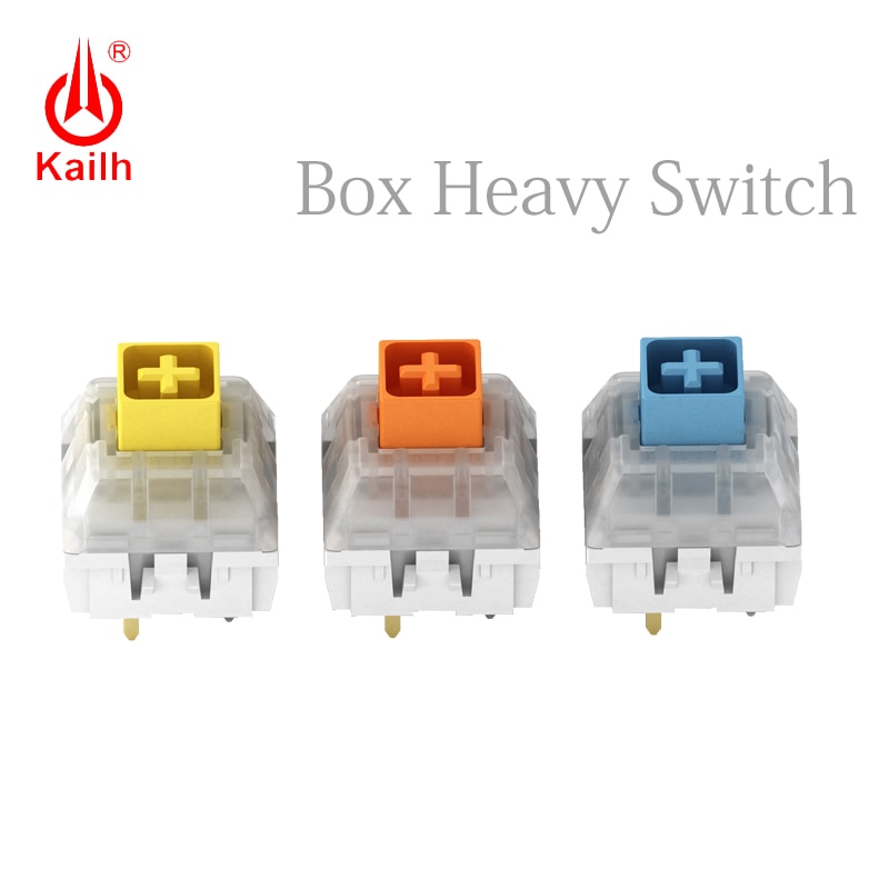 Kailh mekanisk tastaturboks tunge mørkegul / blå / orange switch, vandtæt og støvtæt switches , 80 millioner cyklusser levetid
