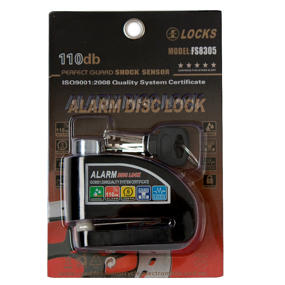 Motor bike Lock Motorcycle Alarm moto scooter accessories Column Anti-theft Device System Bicycle Motobike disc brake pit bike