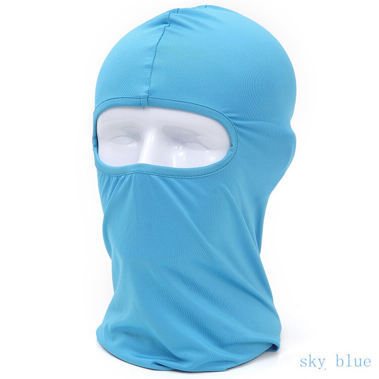 Mask Lycra soft Equipment Hat Outdoor Riding Motorcycle Windproof Mask Sunscreen Dustproof CS Masked Headgear: kyBlue