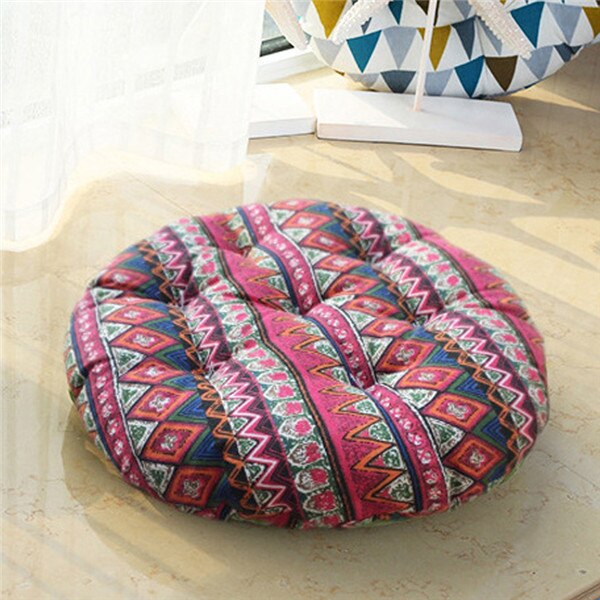 40Cm Modern Lounger Minimalism Floor Cushions Round Comfortable Print Flower Seat For Kids Home Office Soft Pillow: 13