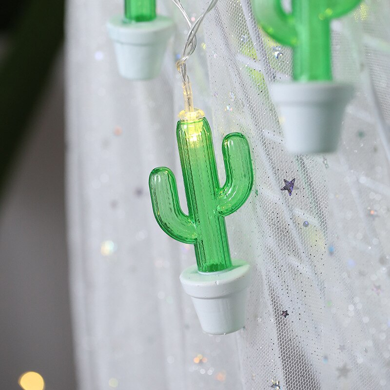 3M 20 Led Cactus Groene Pot Led String Licht Kerst Evenementen Party Slaapkamer Indoor Decoratie Verlichting Kleurrijke Xx30