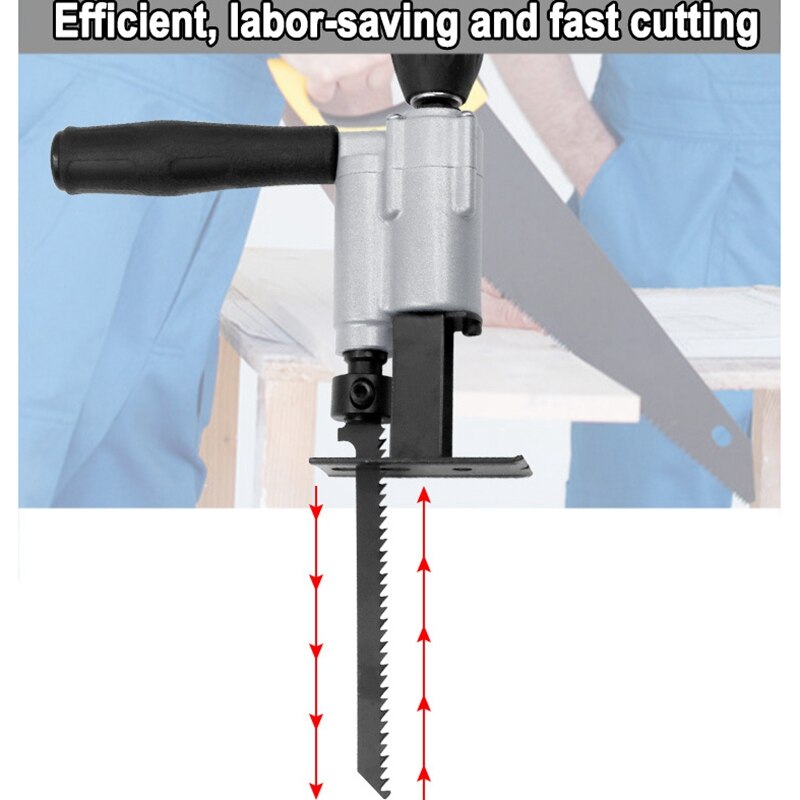 Reciprocating Saw Attachment Change Electric Drill Into Reciprocating Saw Jig Saw Metal File for Wood Cutting