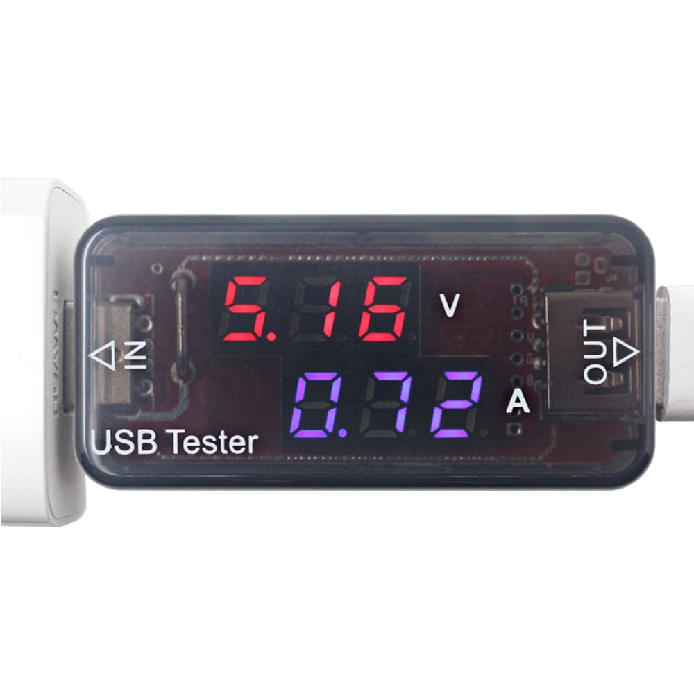 Usb oplader spænding ampere detektor  dc 3v-9v 0-3a telefon opladning volt ampere meter voltmeter amperemeter