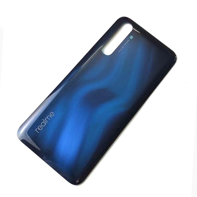 Coperchio posteriore batteria per OPPO Realme 6 Pro coperchio batteria sportello posteriore parti di ricambio custodia in vetro + adesivo adesivo: Blue