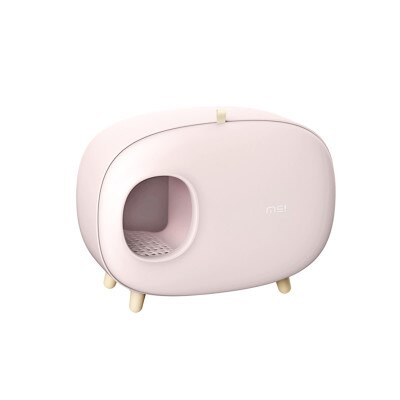 VOW Pets Pet Cat Litter Box Fully Enclosed Cat Poop Tray Cat Toilet Pet Supplies: Pink