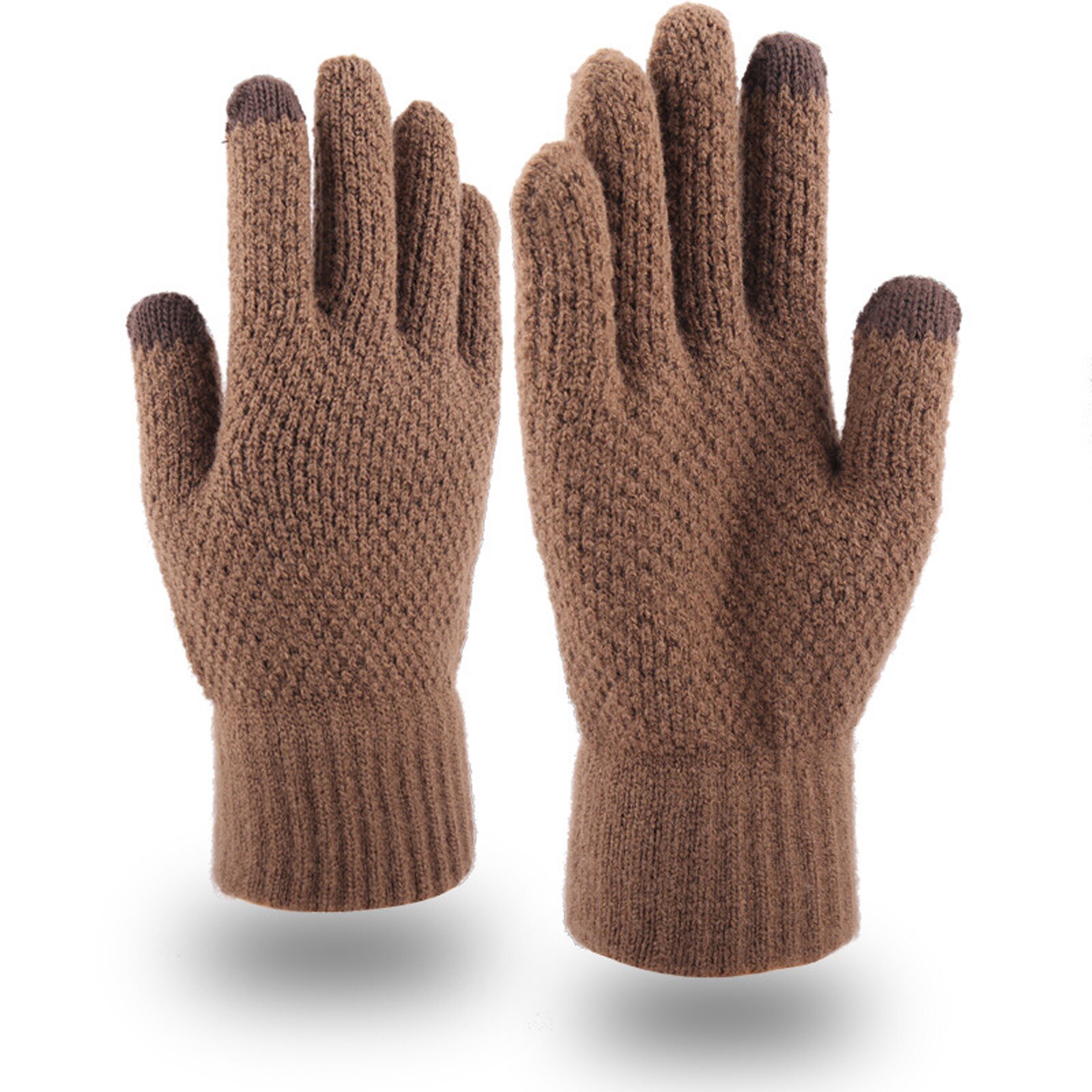 Spring Winter Men's Glove Fall And Winter Mittens Thickened Knitted Warm Woolen Gloves Pure Color Cycling Перчатки #j1p: B