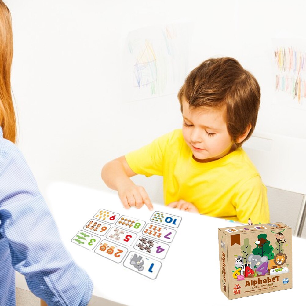 Children 3D Alphanumeric Matching Card Preschool Learning Toy Alphabet And Number Puzzles Animal Recognition Education Toy #30