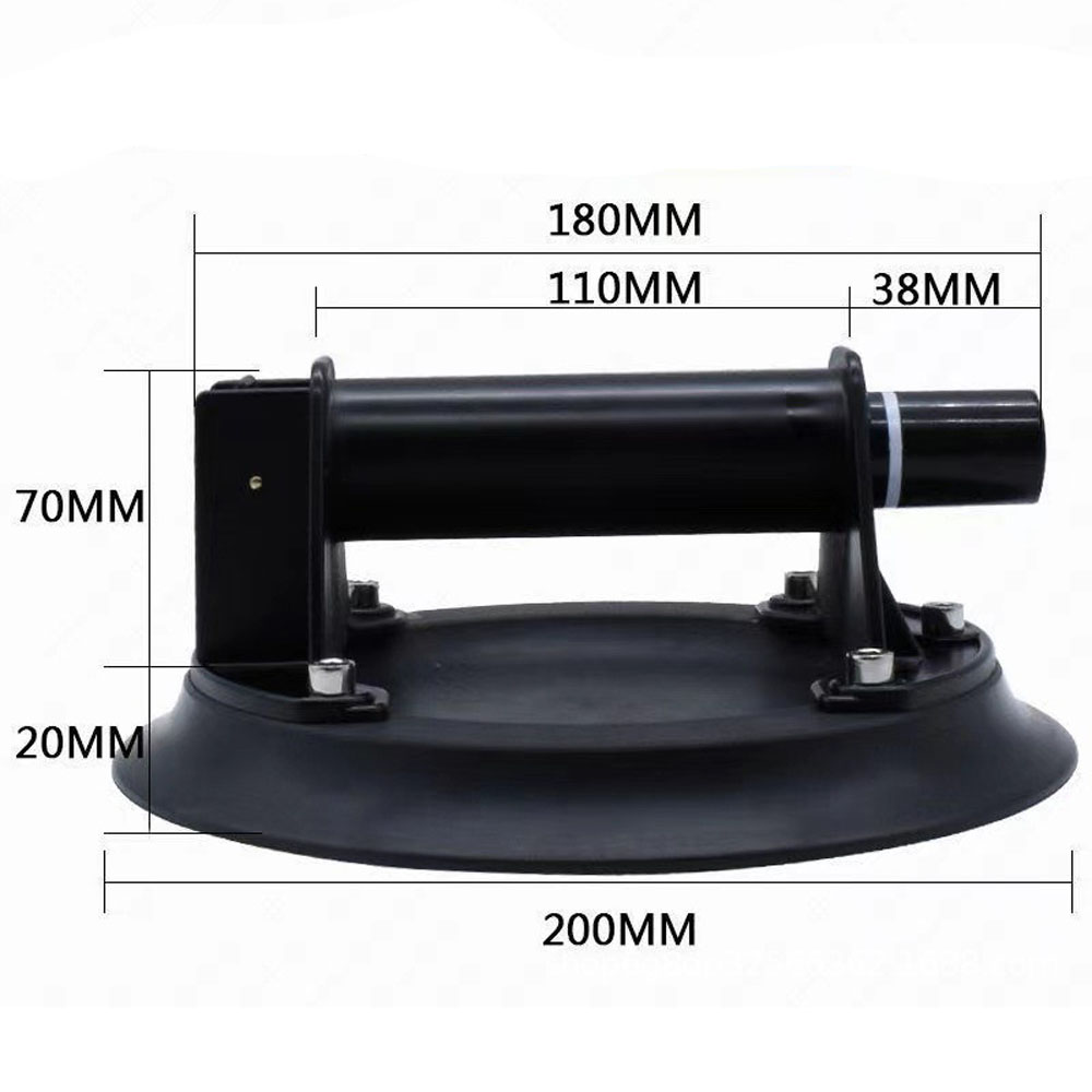 Vacuum Suction Cup 8inch 200kg Bearing Capacity Heavy Duty Vacuum Lifter Suction Cup for Granite Glass Lifting Manual Lifting