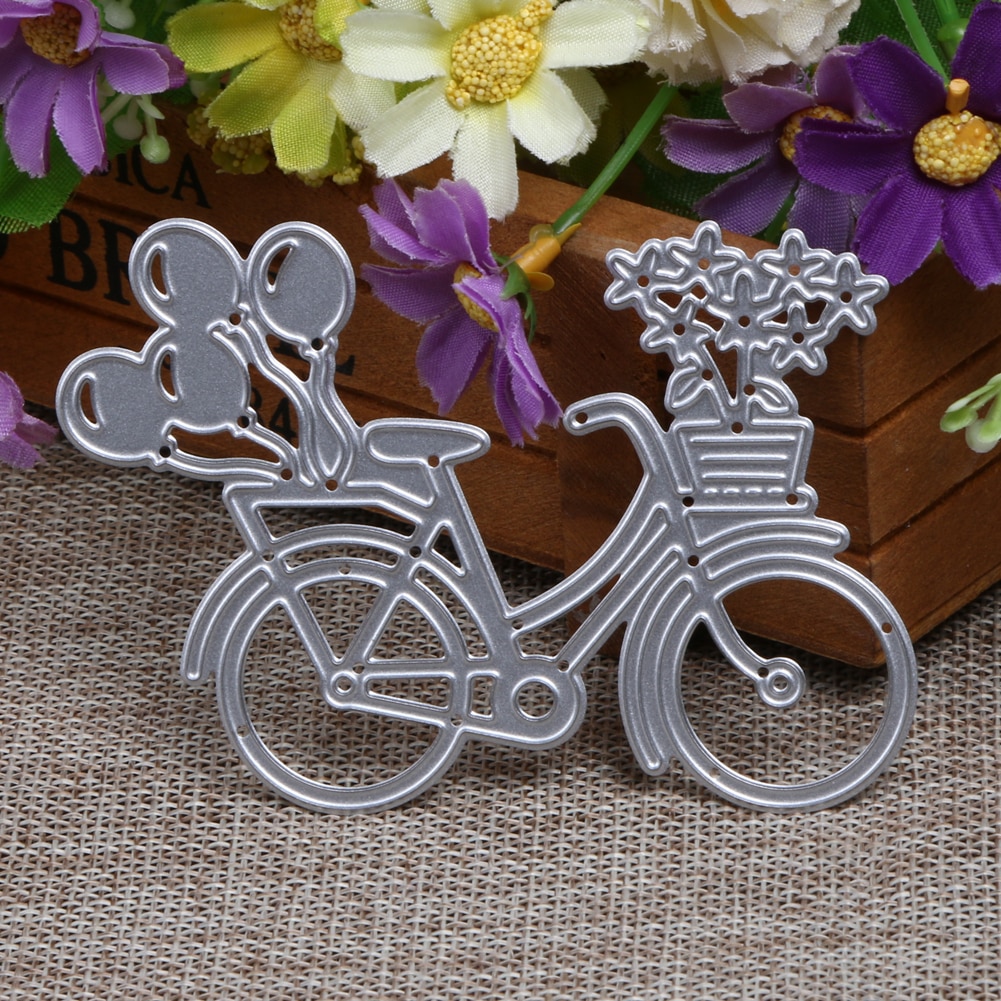 Diy dejlig cykel cykel metal skære dies stencil til scrapbog papir