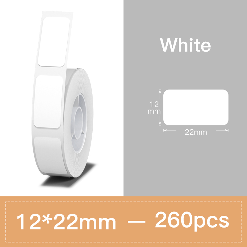 Niimbot Transparents Clear Pure White Thermal Label Sticker Paper Roll Self-Adhesive Barcode Price Name Printing for D11 D110: Light Black