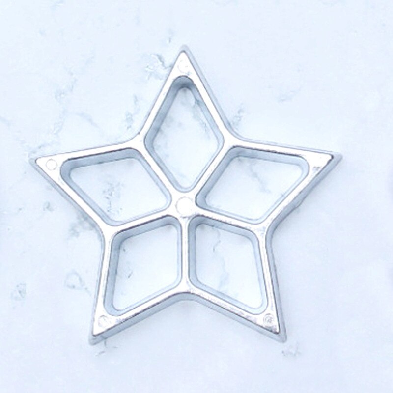Aluminum Cake Iron Maker Waffle Bunuelos Desserts Baking Mould Biscuit Baking Mold With Handle Baking Tools Kitchen Accessories: Hollow Star