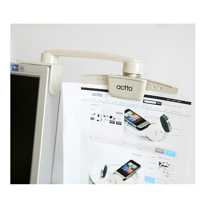 Monitor Document Paper Copy File Holder Attachment for Typing Reading 3M Adhesive LCD Clip Rotatable Left Right Side Mounting