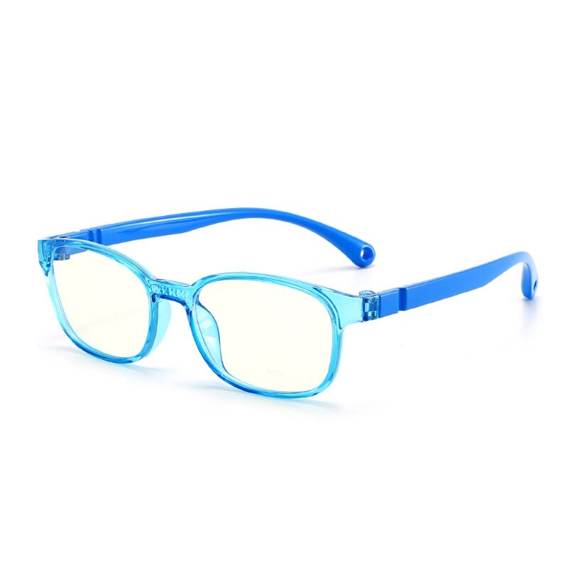 Fashionable Glasses Kids Blue Light Anti Glare Filter Children Eyeglasses Girl Boy Optical Frame Blocking Clear Lenses TR90: Blue