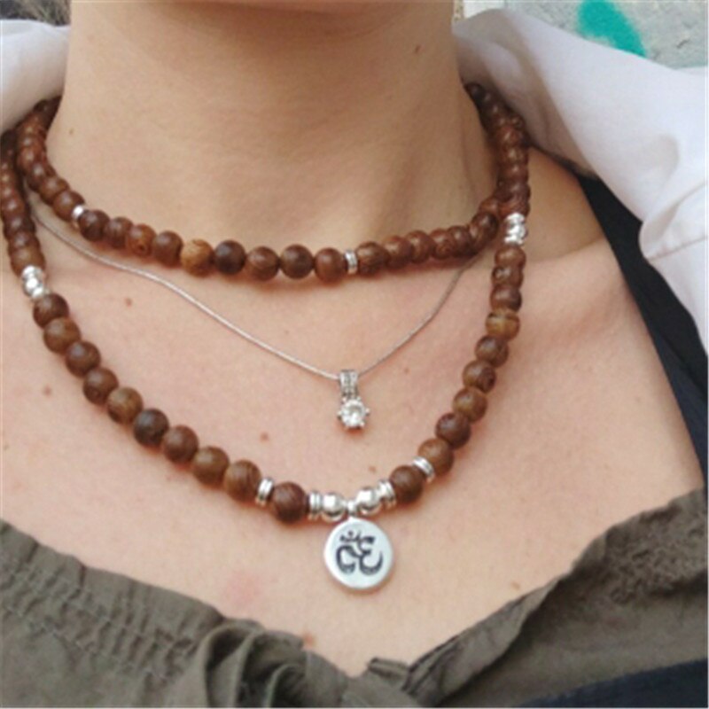 Wwlb prijs natuurlijke sandelhout mannen om lotus sieraden gebed pulsera hombre houten kralen rozenkrans armband voor vrouwen