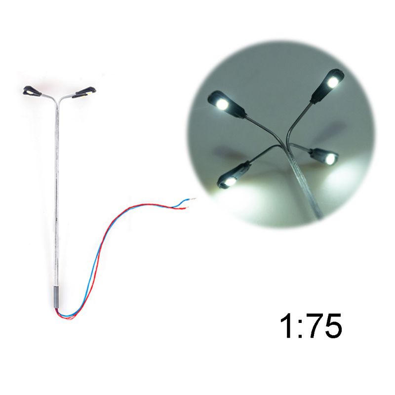 1:87/1:100 Schaal Model 4 Led Lichtgevende Straat Lamp Lantaarnpaal Diy Landschap Licht: 1
