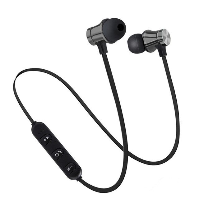 Bluetooth Kopfhörer Sport Freihändiger Kopfhörer Drahtlose kopfhörer Magnetische Headset Für IPhone Xiaomi Huawei Honor Samsung Redmi: Schwarz