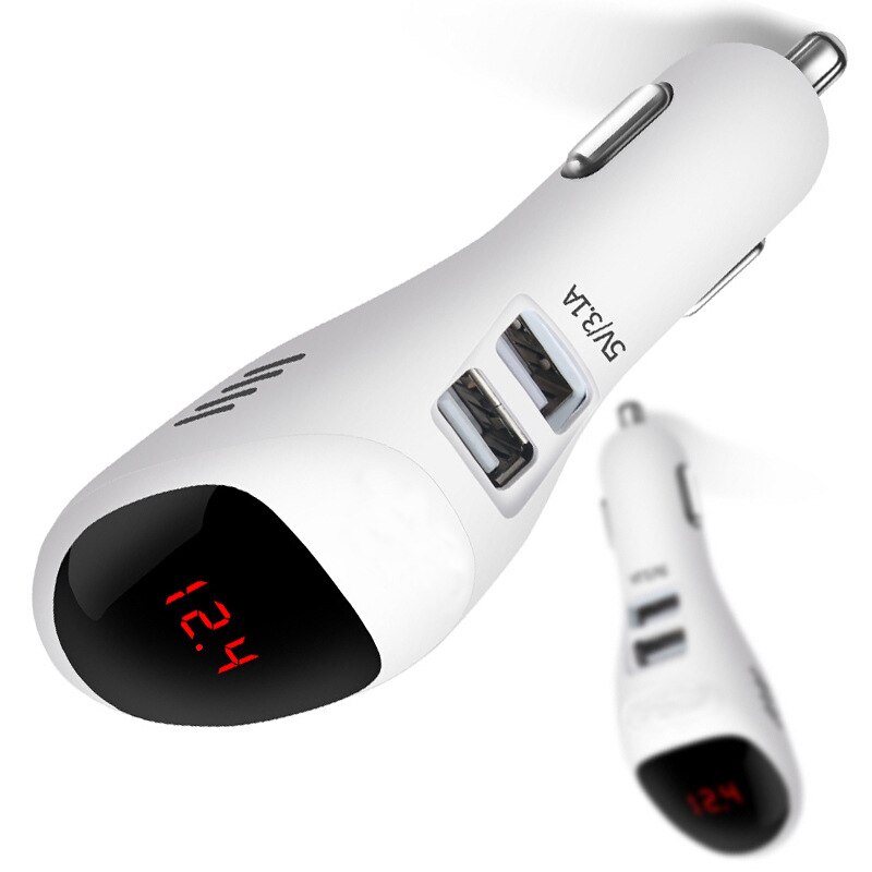 Auto luchtreiniger 12v 24v negatieve ionen luchtreiniger ionisator luchtverfrisser auto digitaal display dubbele usb autolader zwart