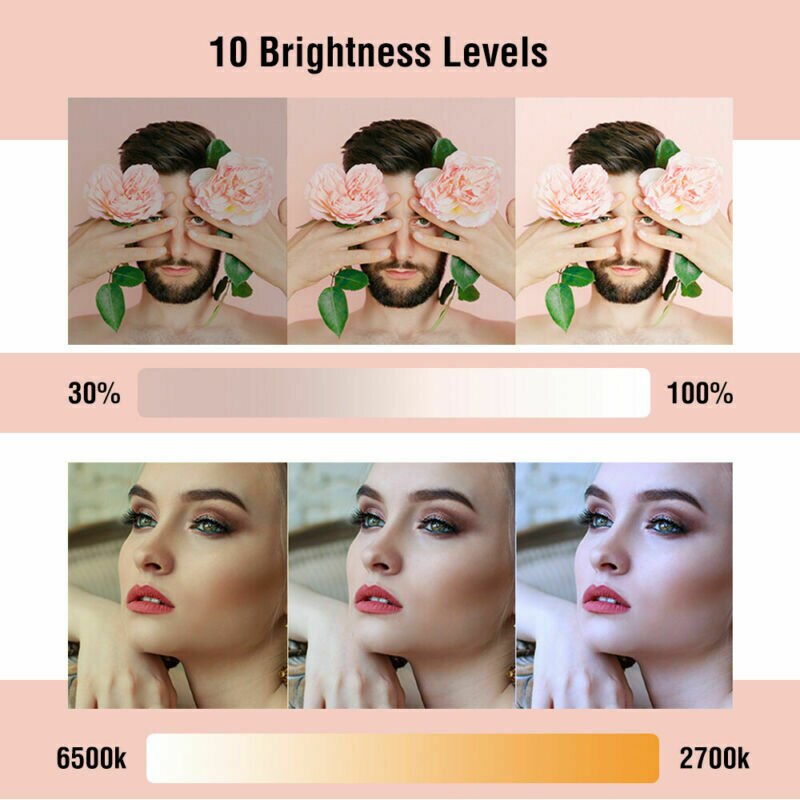 LED Ring Light 10Inch Dimmable Selfie Lamp Photography Camera Phone Light for Makeup Video Live Studio