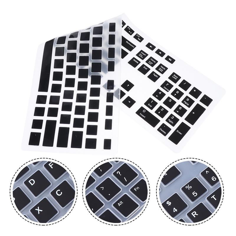 For Dell Inspiron Aio Kb216 Kb216P Kb216T KM636 All-In-One Pc Desktop Pc Waterproof Dustproof Protector Skin Keyboard Cover: Black