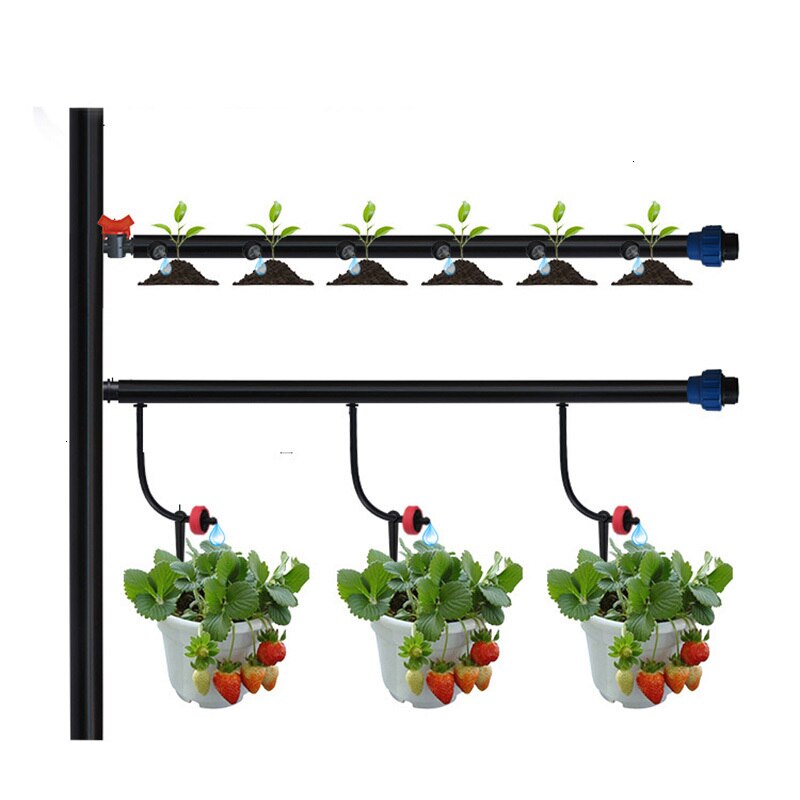 50 stk 2l 4l 8l/ h justerbar trykkompenserende drypvanding emitter drypper sprinkler spayer havevanding