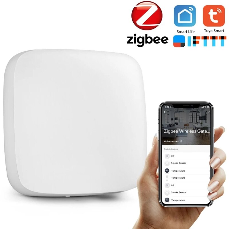 Powered By Tuya ZigBee Wired Smart Gateway Hub Smart Home Bridge Tuya / Smart Life APP Remote Control Center WIFI & Network Cabl