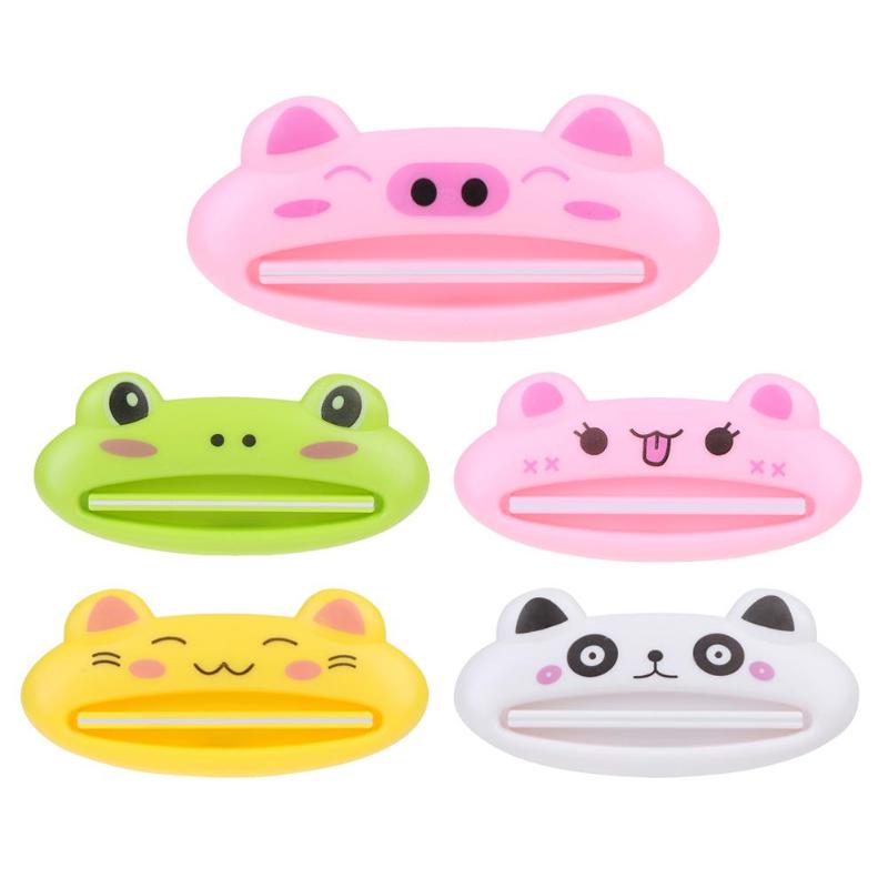 Animal Plastic Toothpaste Squeezer Cute Cartroon Bath Toothbrush Holder Bathroom Sets Home Commodity Bathroom Tube Tools