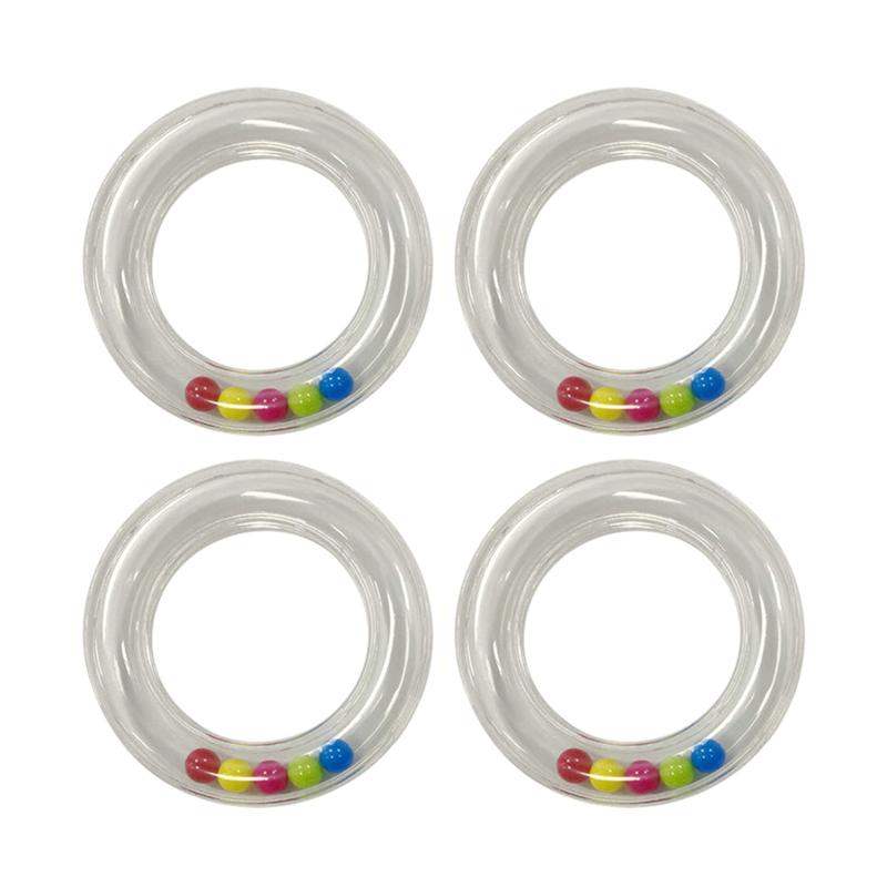 Hochet en plastique pour bébé, 4 pièces, anneau de sucette, DIY, accessoires: Default Title