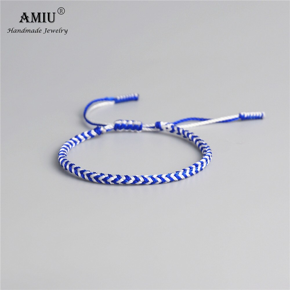 AMIU Tibetischen Buddhistischen Glück Seide Gewebt Tibetischen Armbänder & Armreifen Für Frauen Männer Handgemachte Knoten Deongare Seil Wünschen Armbinde: 3