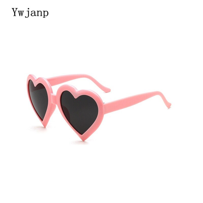Ywjanp liefde hart zonnebril vrouwen cat eye vintage Christmas zwart roze rood hart vorm zonnebril voor vrouwen uv400