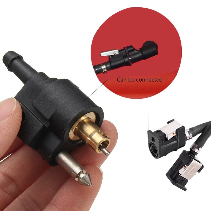 1 Pcs Outboard Engine Fuel Line Connector Gasoline & 1 Pcs Female Engine Side Motor Fuel Pipe Fuel Line Connector