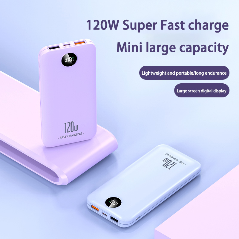 Xiaomi 120W Power Bank 200000mAh Large Capacity Fast Charging Mobile Portable Digital Display Spare Battery for Iphone Huawei