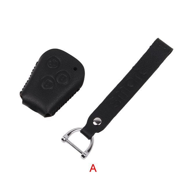 Funda de cuero para llave de coche, carcasa para llave remota para Mercedes Smart Fortwo Forfour 453, accesorios de decoración de estilo: 453 black-A