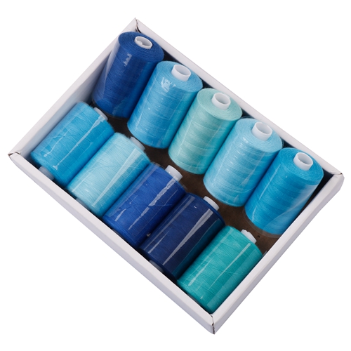 10 Spools/Set,402 Multi Colors Polyester Thread 1000 Yard Coil For DIY Quilting,Needlework&amp;Household Sewing Machine: FR001-F