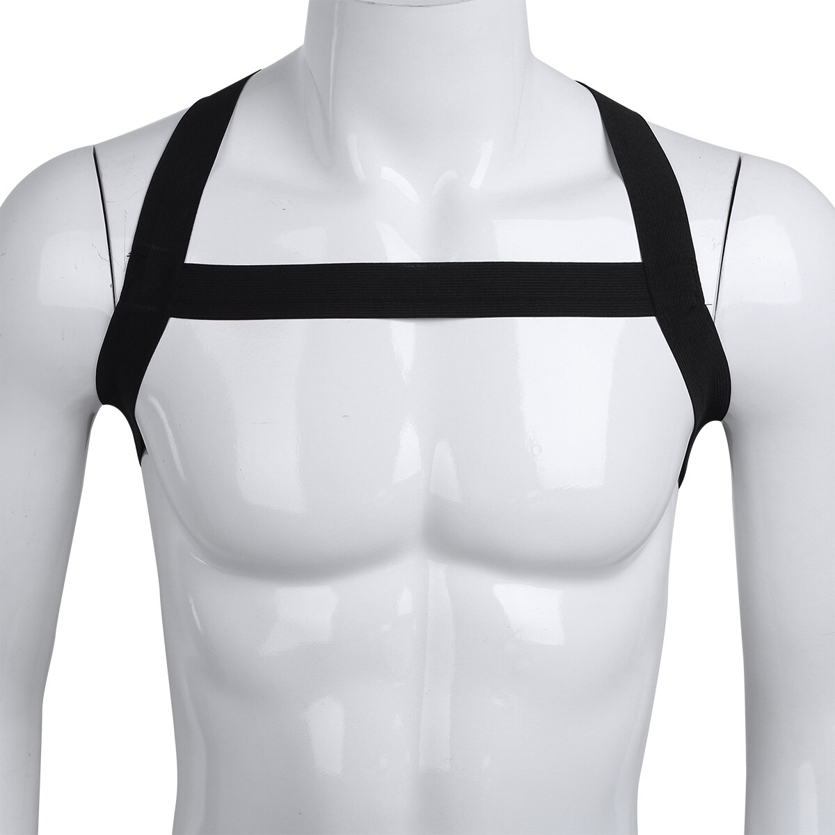 Mannen Harnas Borst Riem Lingerie Heren Sexy X-Vorm Terug Elastische Schouder Borst Spier Harness Strap Mannelijke Prestaties kostuum