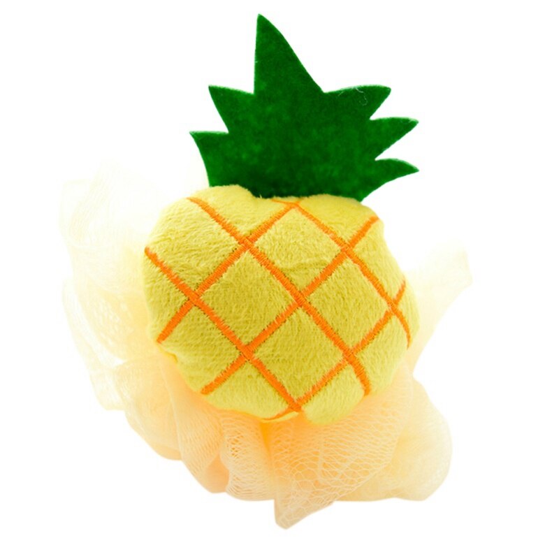 Children Bath Ball Fruit Shape Baby Kids Bath Wipe Soft Large Foaming Ball Infant Nursing Supplies Bath Flower: P