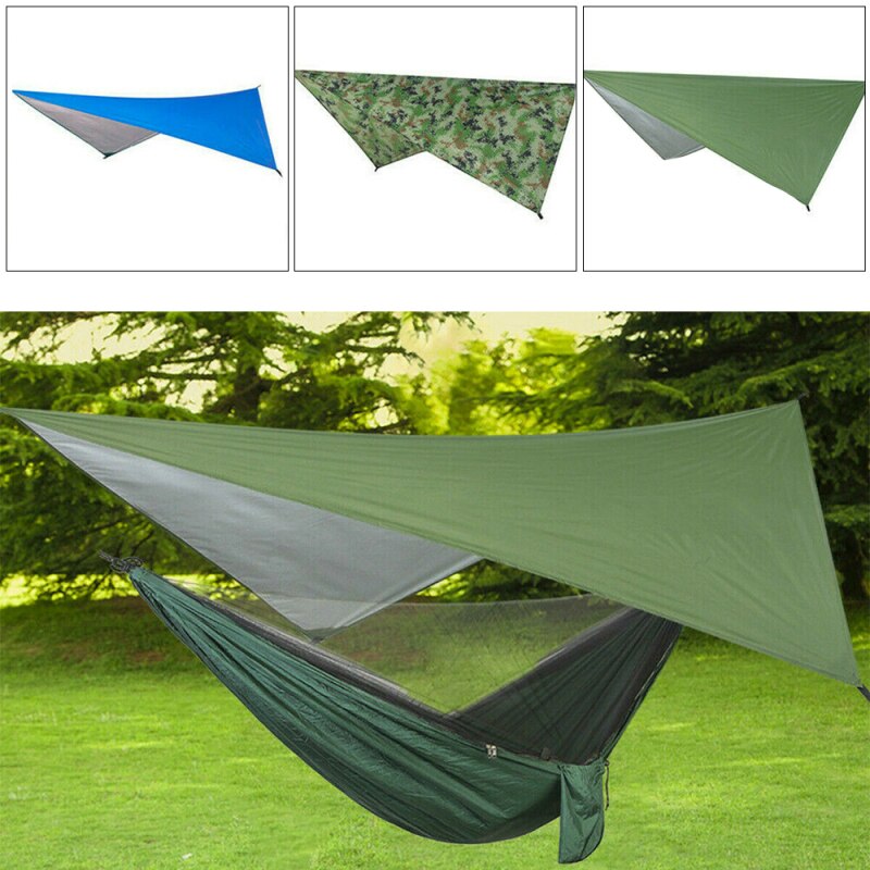 Camping Sun Shelter Lightweight Tent Tarp Rain Sun Shade Hammock Shelter Camping Picnic Pad Outdoor Waterproof Tent Shade